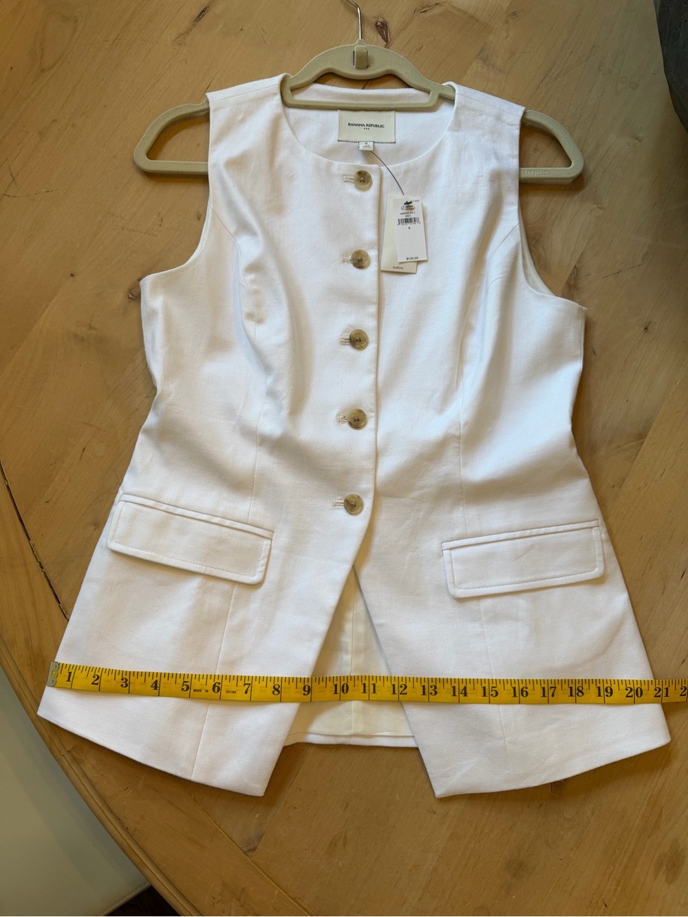 Banana Republic Factory Linen-Blend Long Cutaway Vest - NWT - Picture 9 of 9